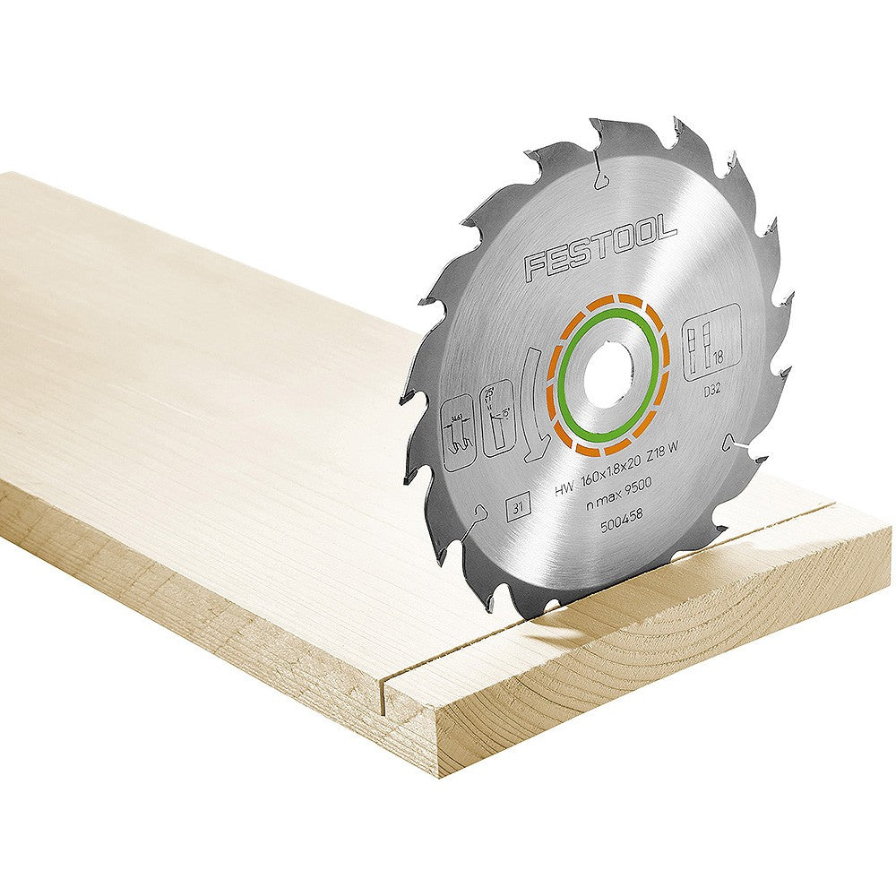 Festool Saw Blade 160mm x 1.8mm x 20mm 18 tooth thin c 160X1 8X20 W18