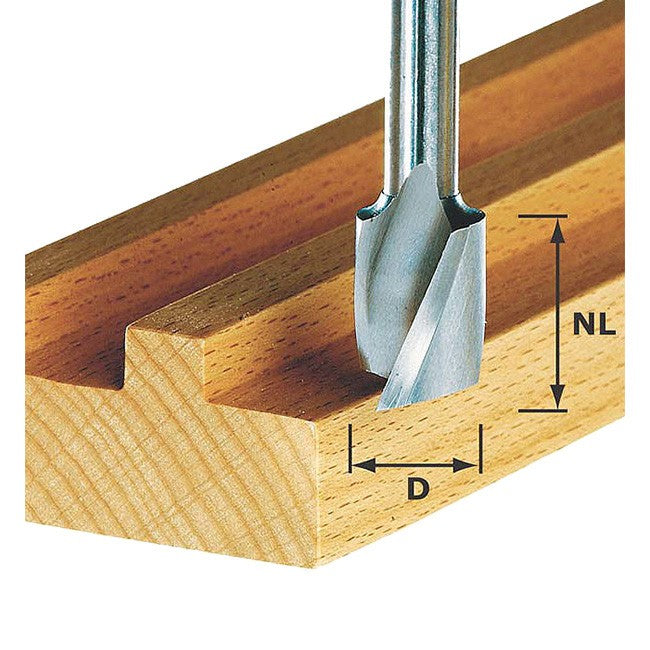 Festool Spiral Groove Cutter HS Shank 8mm HS Spi S8 D12 20