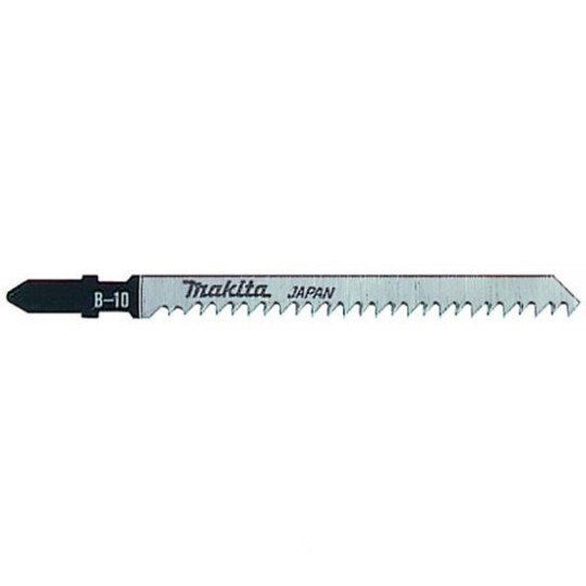 MAKITA JIGSAW BLADE B-10 - BAYONET TYPE - (5PK)- HCS 9tpi / Fast Fine cut / Wood & Laminate 3-65mm A-85628