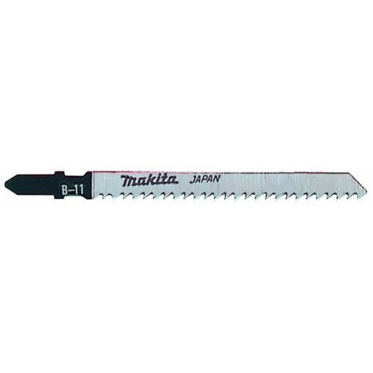MAKITA JIGSAW BLADE B-11 - BAYONET TYPE - (5PK)- HCS 9tpi / Fine cut / Wood & Laminate 3-60mm A-85634