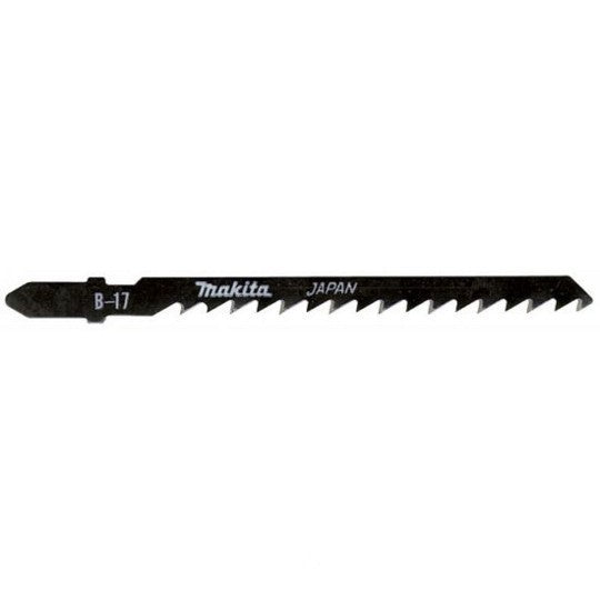MAKITA JIGSAW BLADE B-17 - BAYONET TYPE - (5PK)- HCS 6tpi / Rough cut / Wood 5-60mm A-85690