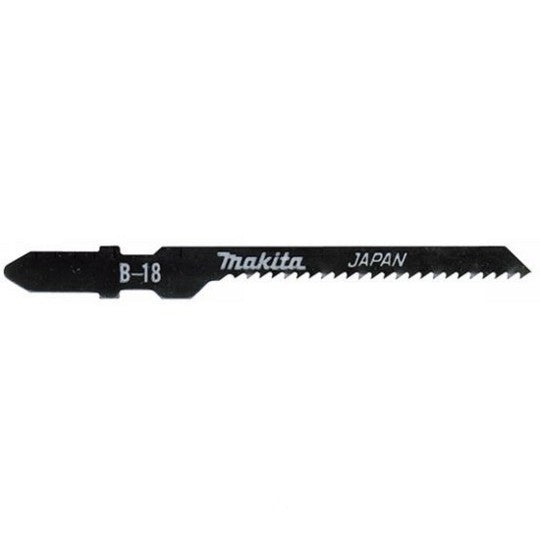 MAKITA JIGSAW BLADE B-18 - BAYONET TYPE - (5PK)- HCS 14tpi / Fine Scroll cut / Wood 2-35mm A-85709