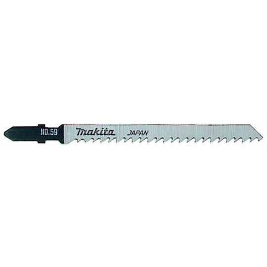 MAKITA JIGSAW BLADE NO:59 - BAYONET TYPE - (5PK)- HCS 8tpi / Fast Fine cut / Wood 4-65mm A-86583
