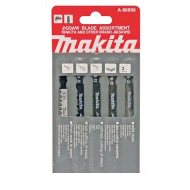 MAKITA JIGSAW BLADE ASSORTMENT - BAYONET TYPE - (5PK) A-86898
