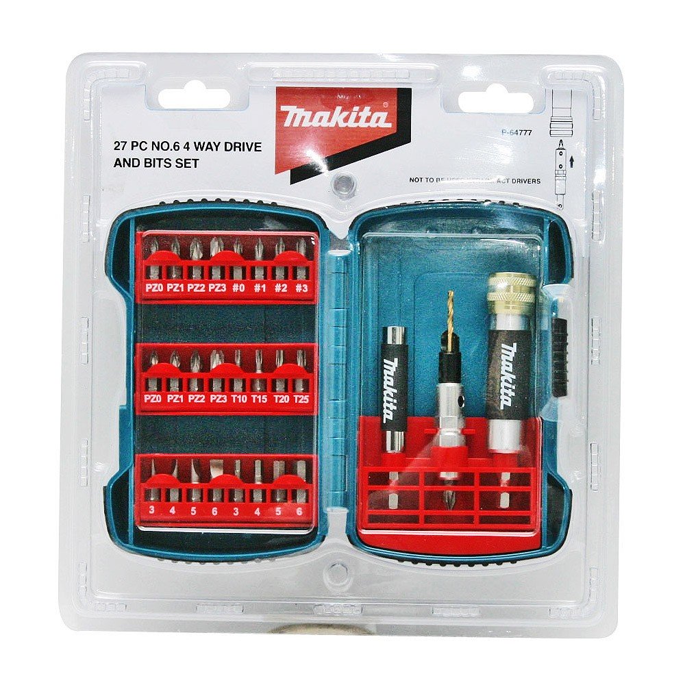 MAKITA NO.6 - 4 WAY DRIVER AND BIT SET (27PC) P-64777
