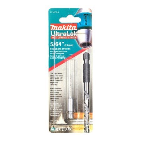 MAKITA HSS G-SERIES METAL DRILL BIT 5/64" x 67mm - (1PC) - PERFORMANCE 711470-A