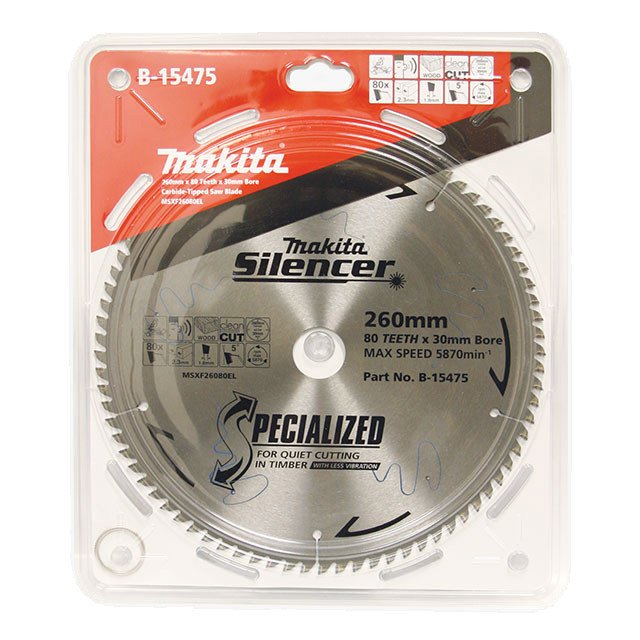MAKITA SILENCER TCT SAW BLADE 305mm x 30/25.4mm x 100T B-15497