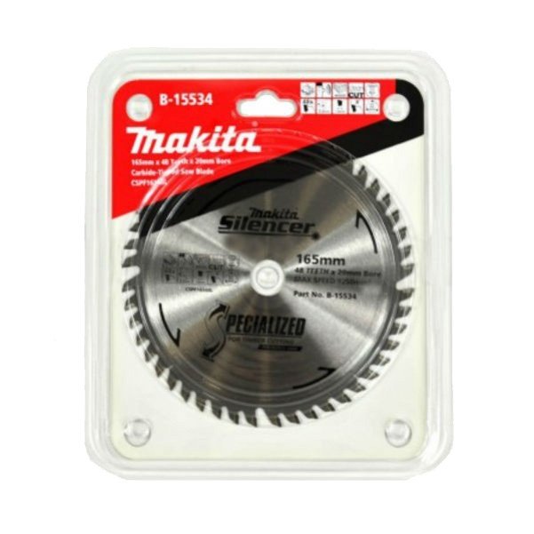 MAKITA PLUNGE SAW TCT SAW BLADE 165mm x 20mm x 48T B-15534