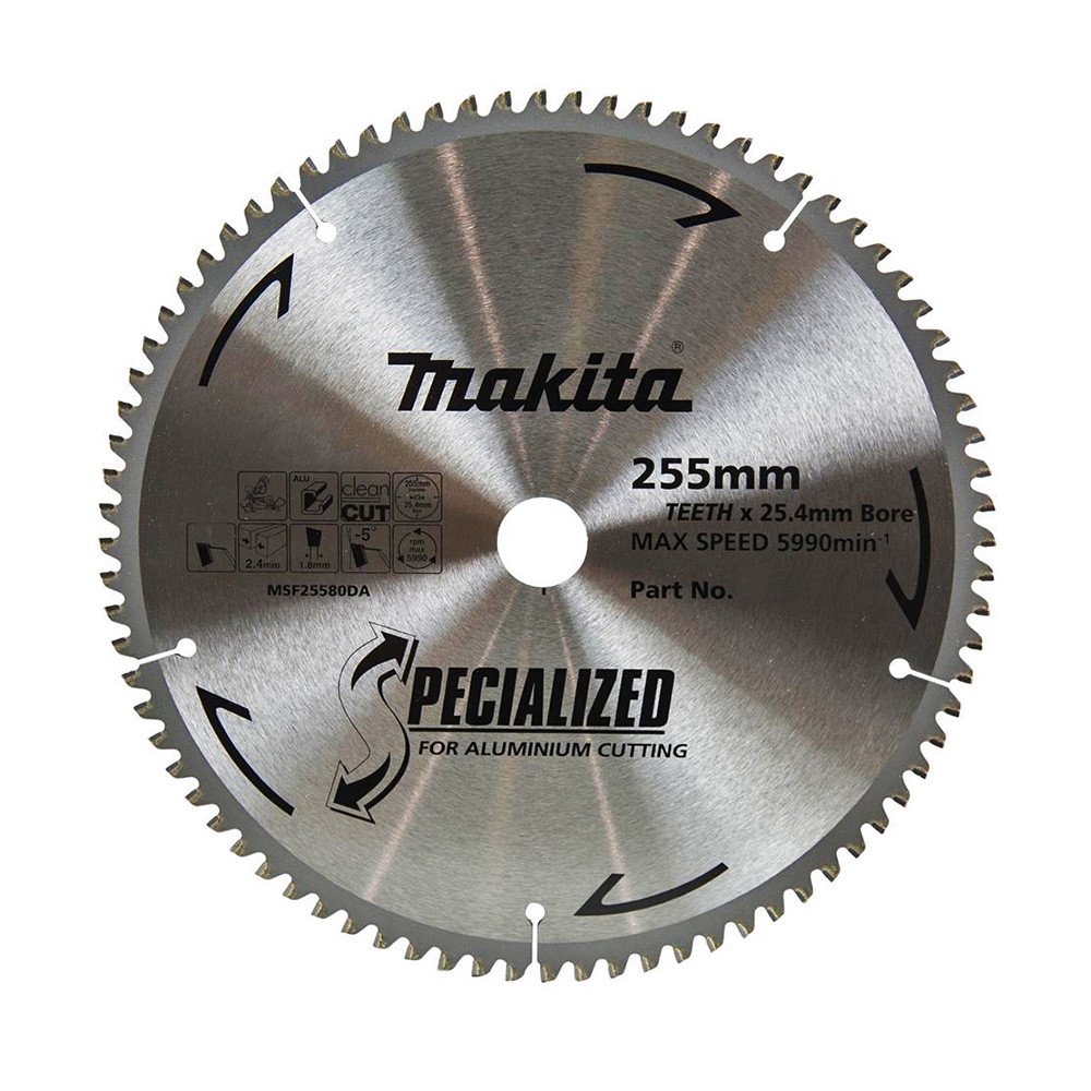 MAKITA ALUMINIUM TCT SAW BLADE 255mm x 25.4mm x 100T B-15643