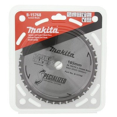 MAKITA COLD METAL CUTTING TCT SAW BLADE 185mm x 20mm x 36T - CERMET B-15768