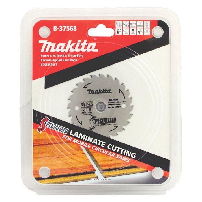 MAKITA LAMINATE TCT SAW BLADE 85mm x 15mm x 24T B-37568