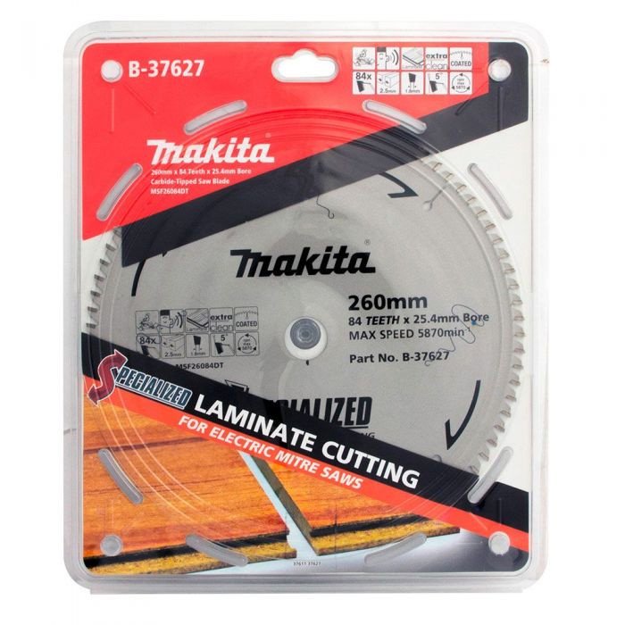 MAKITA LAMINATE TCT SAW BLADE 260mm x 25.4mm x 84T B-37627