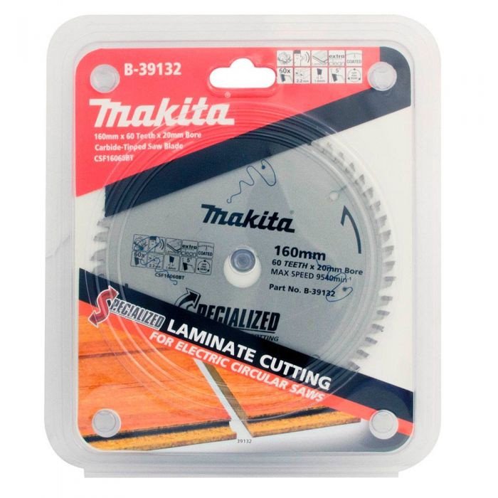 MAKITA LAMINATE TCT SAW BLADE 160mm x 20X 60T B-39132