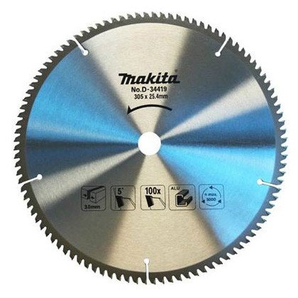 MAKITA STANDARD TCT SAW BLADE 305mm x 25.4mm x 100T - ALUMINIUM D-34419