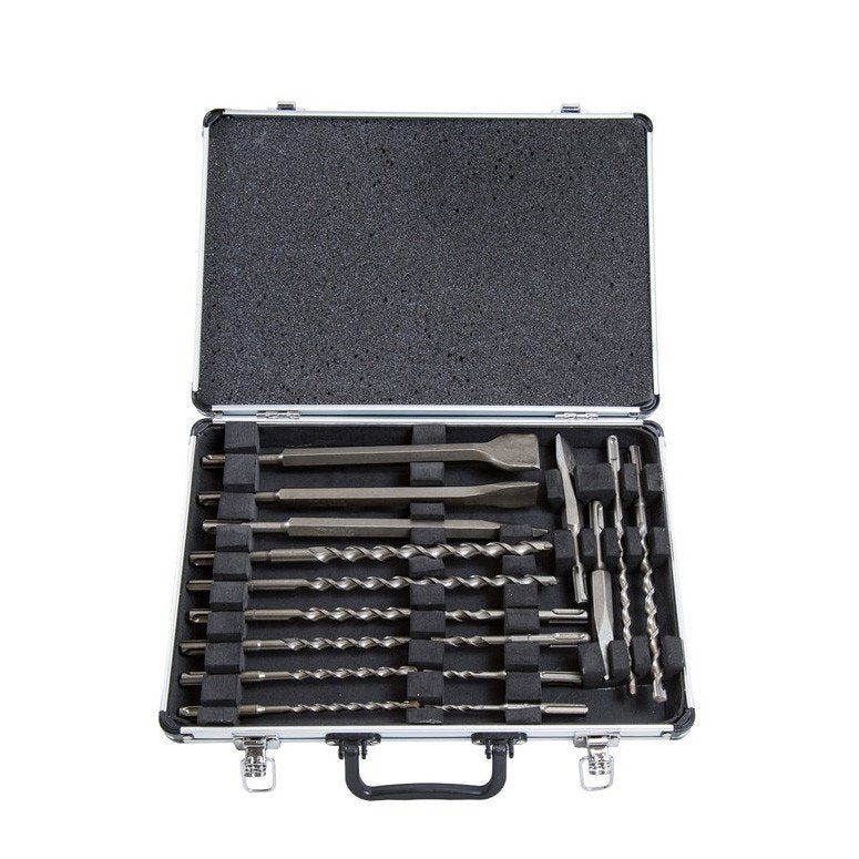 MAKITA STANDARD SDS-PLUS DRILL & CHISEL ASSORTMENT SET - (17PC)- ALUMINIUM CASE D-42145