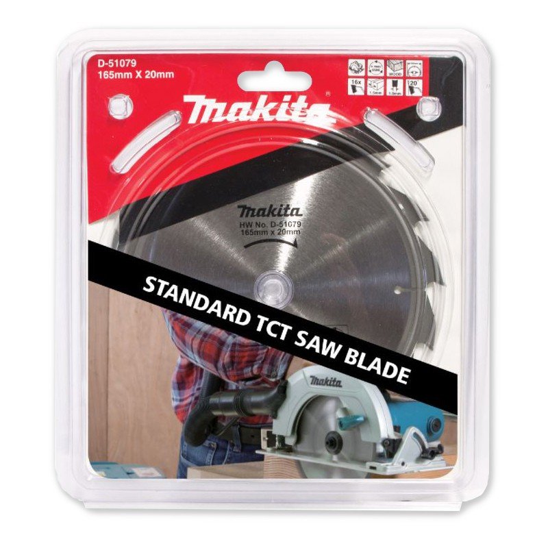 MAKITA STANDARD TCT SAW BLADE 165mm x 20mm x 24T D-51079