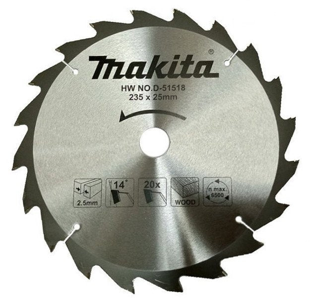 MAKITA ECONOMY TCT SAW BLADE 235mm x 25mm x 20T D-51518