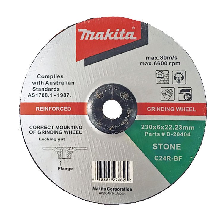 MAKITA 180mm x 6mm x 22.23mm D/C MASONRY GRINDING DISC C24R - (5PK) D-20395-5