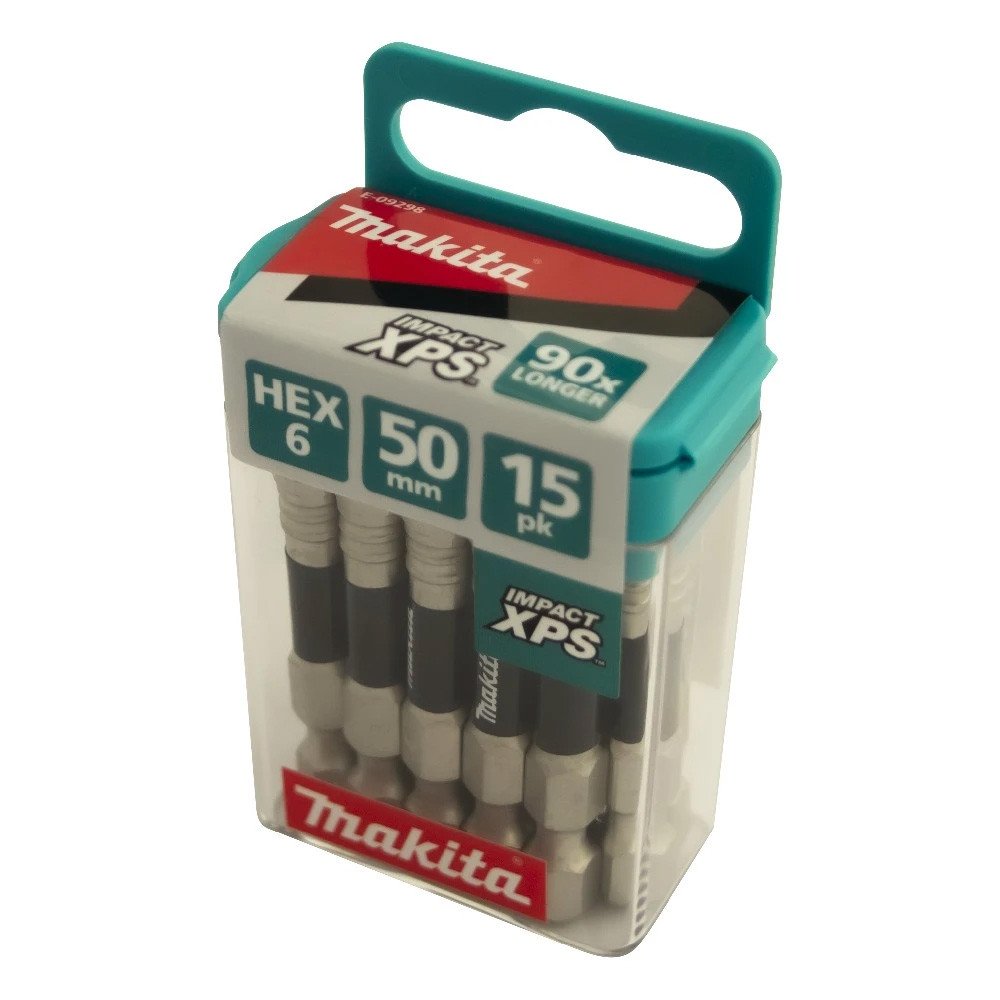 Makita HEX6 x 50mm Impact XPS Power Bit (15pk) E-09298