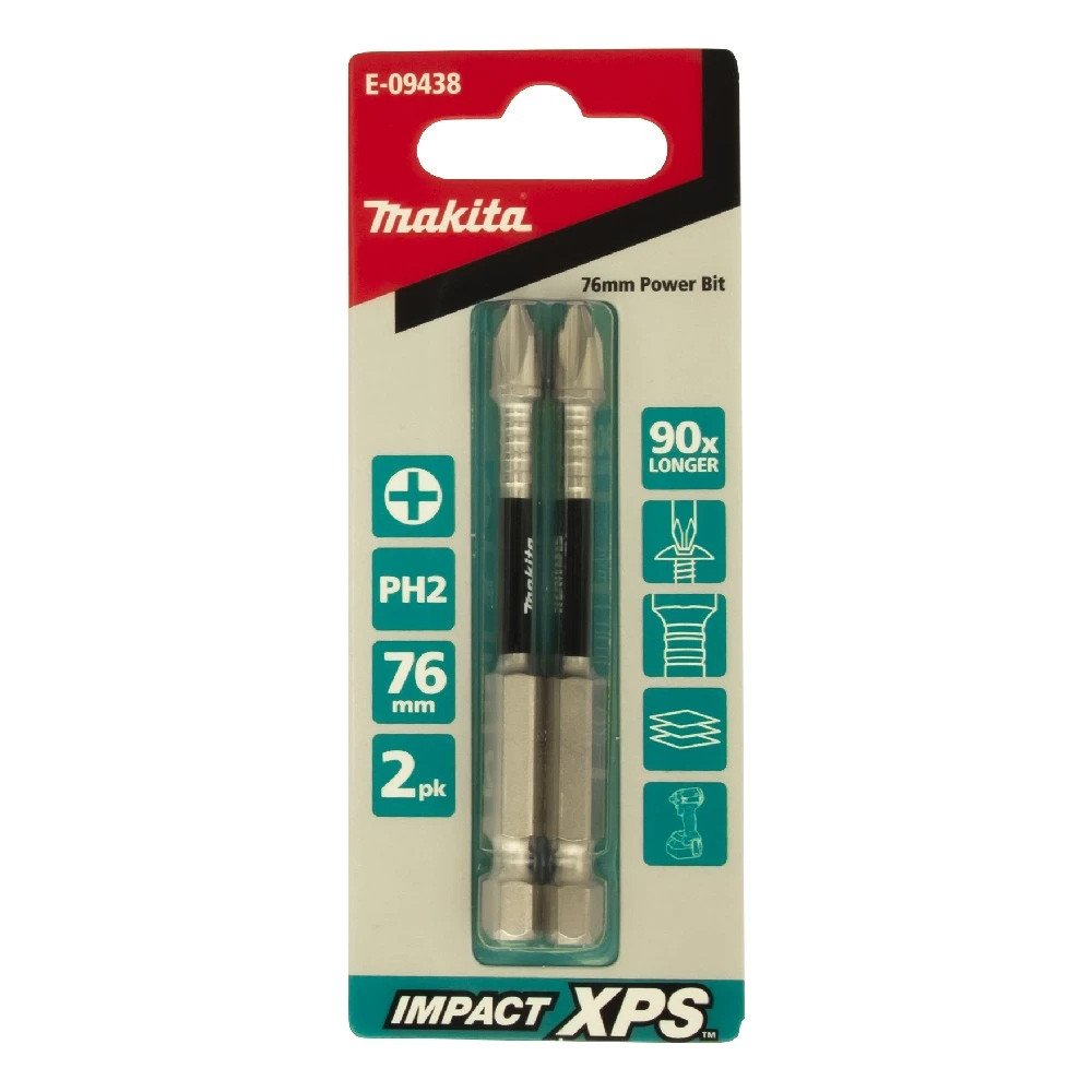 Makita PH2 x 75mm Impact XPS Power Bit (2pk) E-09438 (OUT OF STOCK)