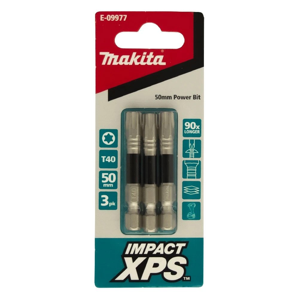 Makita T40 x 50mm Impact XPS Power Bit (3pk) E-09977