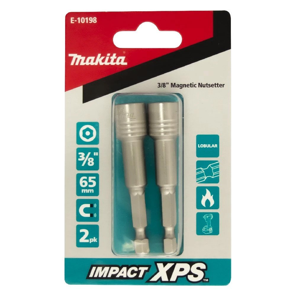 Makita 3/8" x 65mm Impact XPS Mag Nutsetter (2pk) E-10198