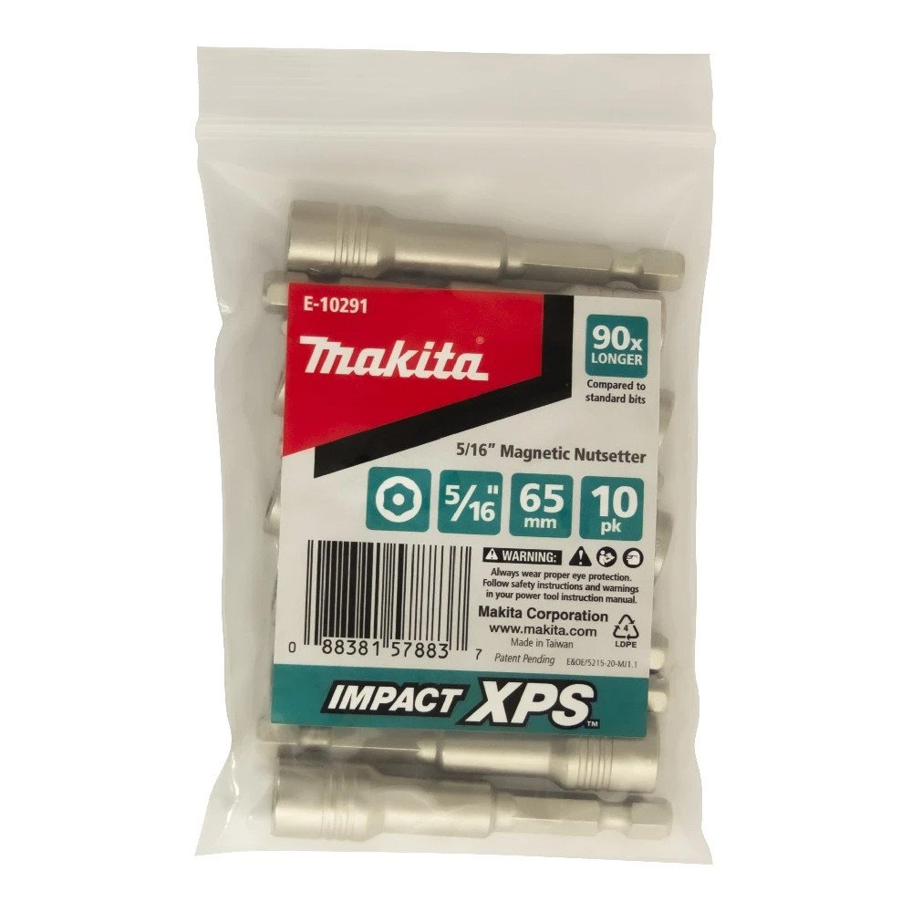Makita 5/16" x 65mm Impact XPS Mag Nutsetter (10pk) E-10291