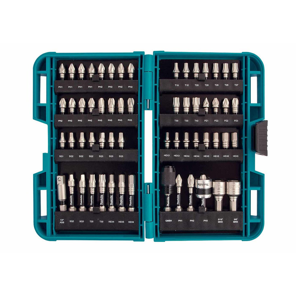 Makita 60 Piece Impact XPS Bit Set - with Quick Chuck Bit Holder E-19299
