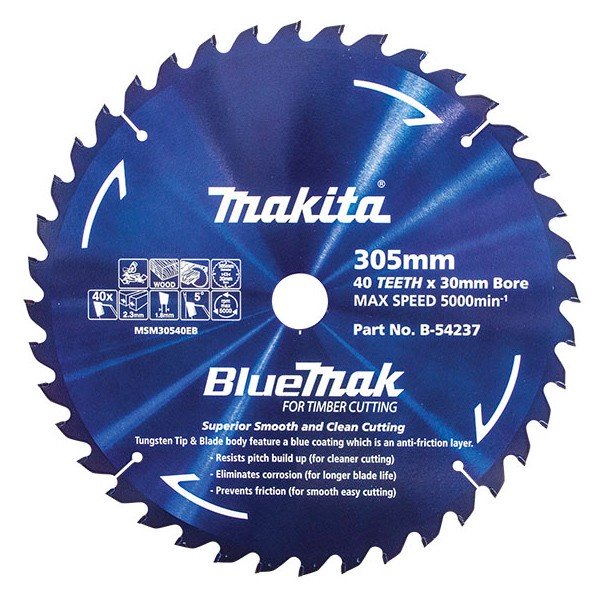 MAKITA BLUEMAK TCT SAW BLADE 305mm x 30/25.4 x 40T B-54237
