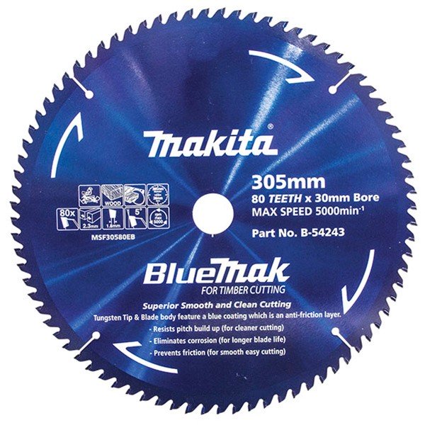 MAKITA BLUEMAK TCT SAW BLADE 305mm x 30/25.4 x 80T B-54243