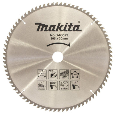 MAKITA MULTI CUT TCT SAW BLADE 305mm x 30 x 80T D-63579