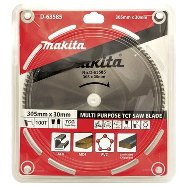 MAKITA MULTI CUT TCT SAW BLADE 305mm x 30 x 100T D-63585
