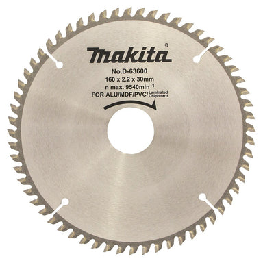 MAKITA MULTI CUT TCT SAW BLADE 160mm x 30 x 60T D-63600