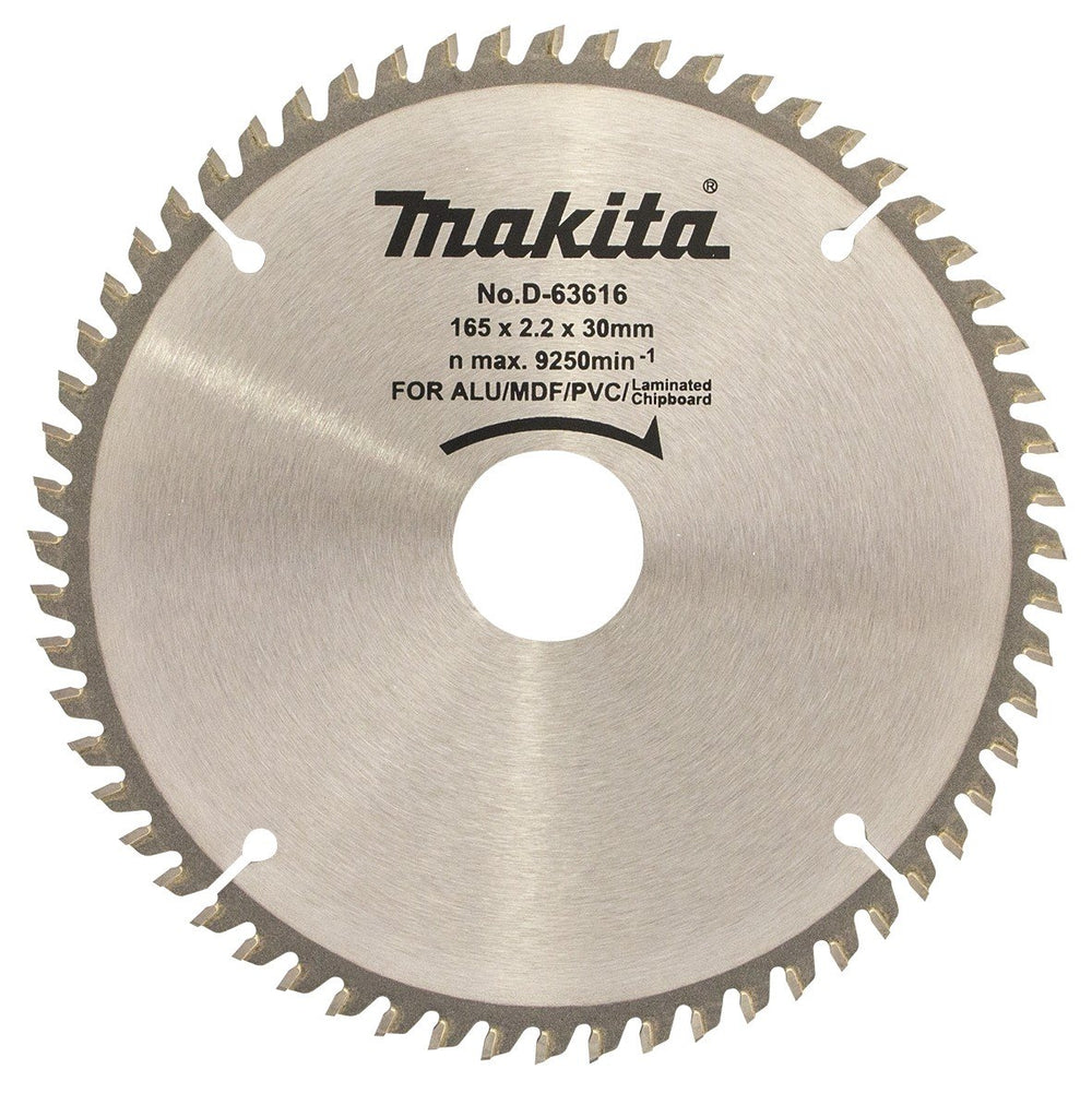 MAKITA MULTI CUT TCT SAW BLADE 165mm x 30 x 60T D-63616