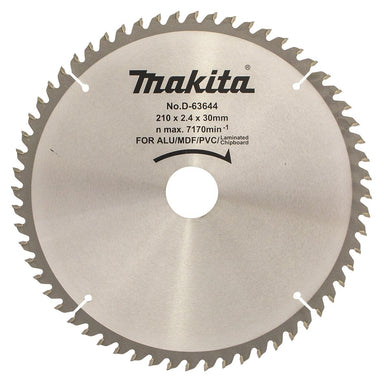 MAKITA MULTI CUT TCT SAW BLADE 210mm x 30 x 60T D-63644