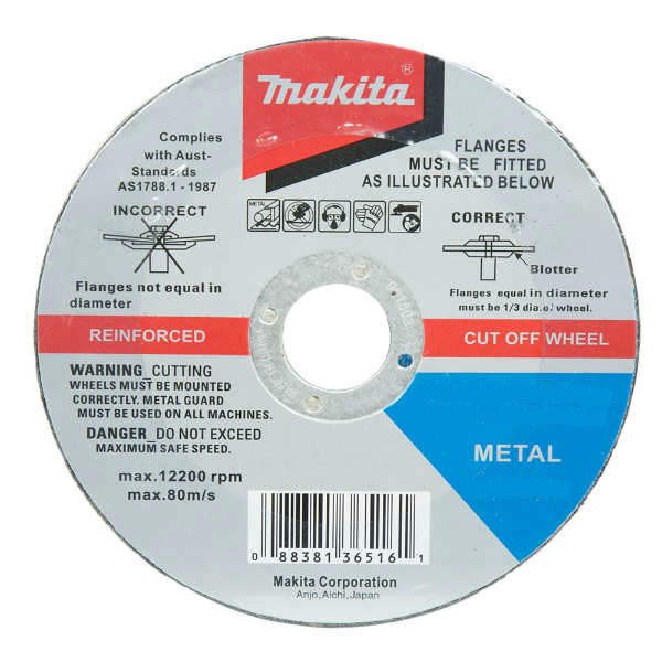 MAKITA 125mm x 1.6mm x 22.23mm - METAL CUTTING DISC LONG LIFE A46U-BF - (10PK) B-35449-10