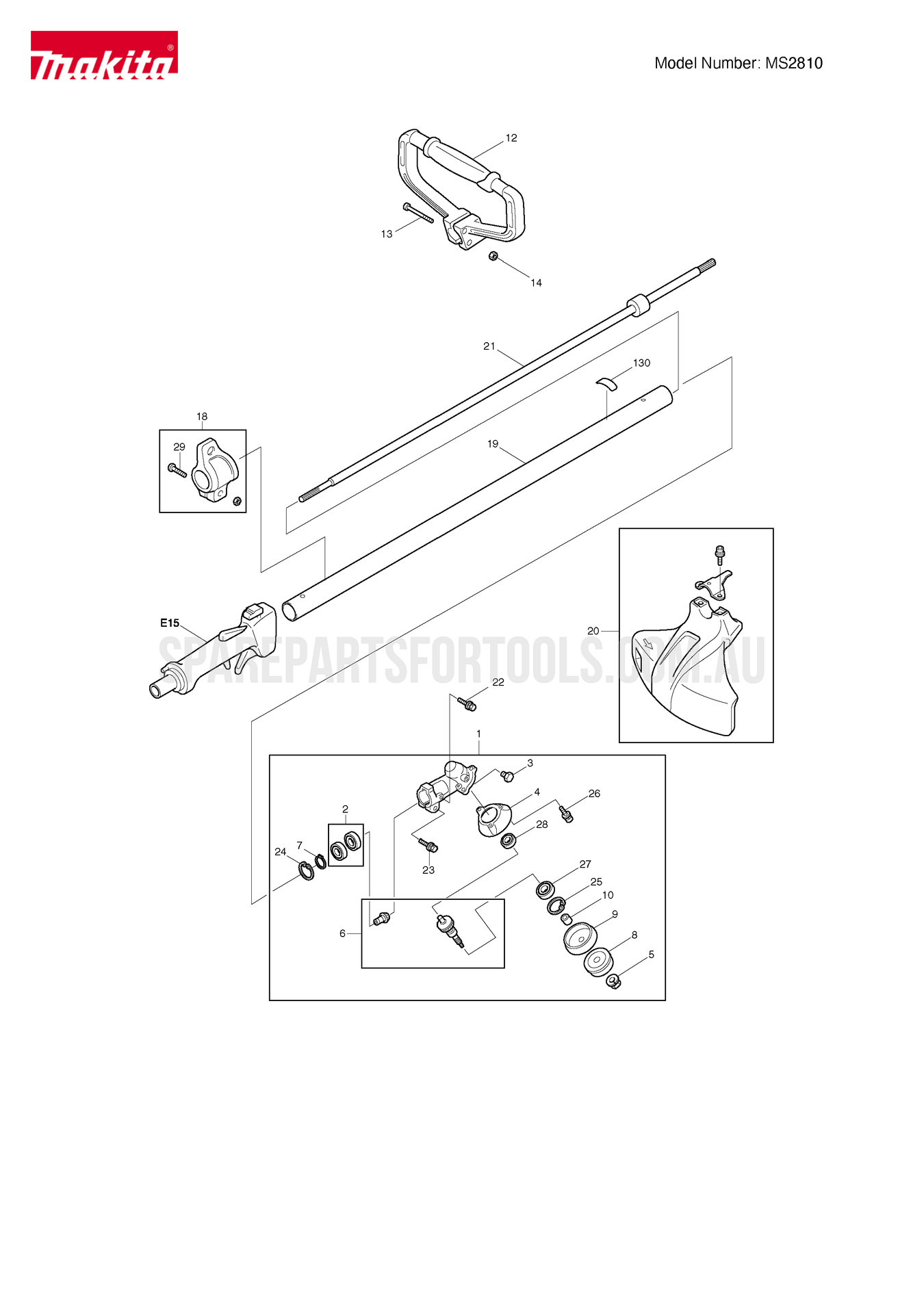 Makita MS2810 Spare Parts