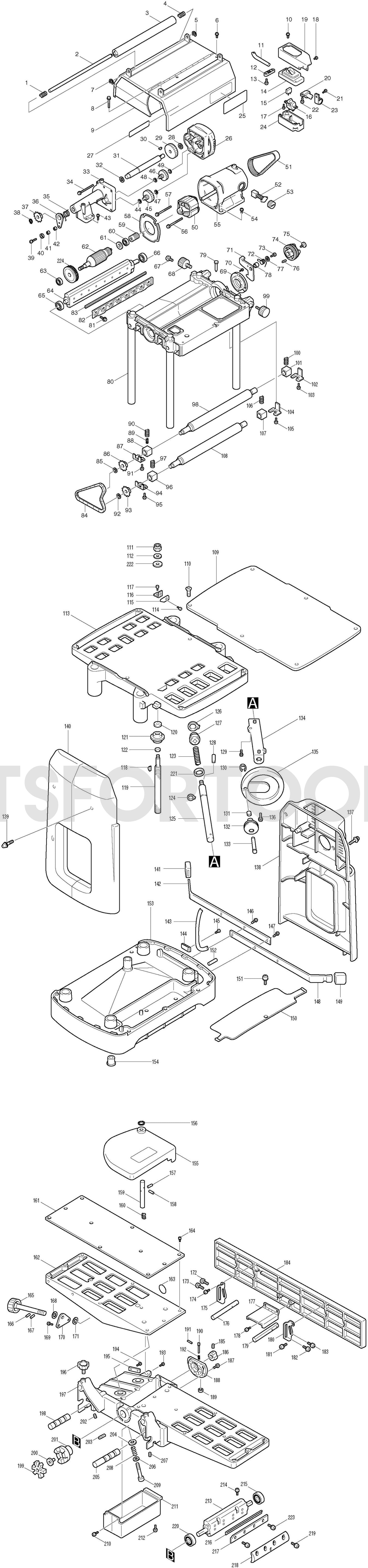 Makita 2030S Spare Parts