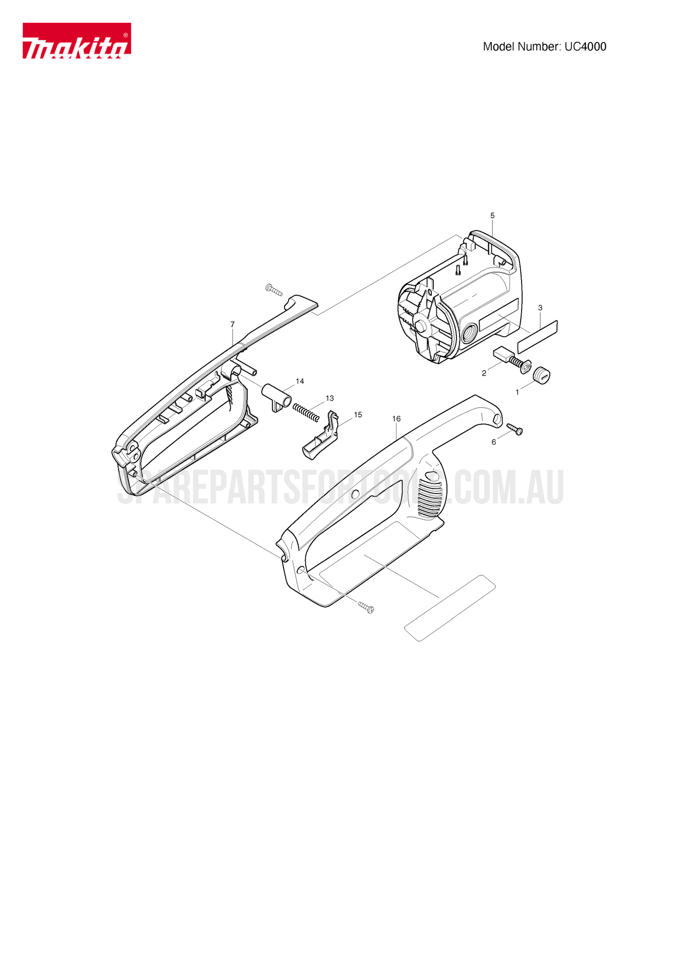 Makita UC4000 Spare Parts