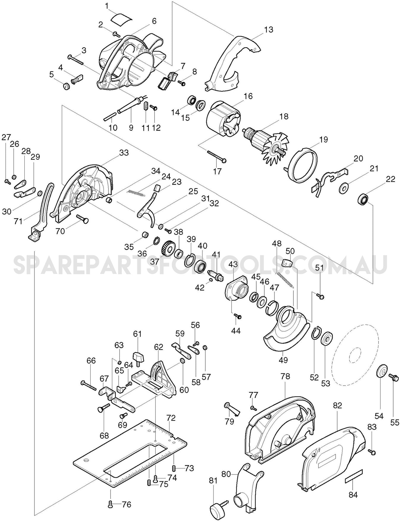 Makita 5057KB Spare Parts