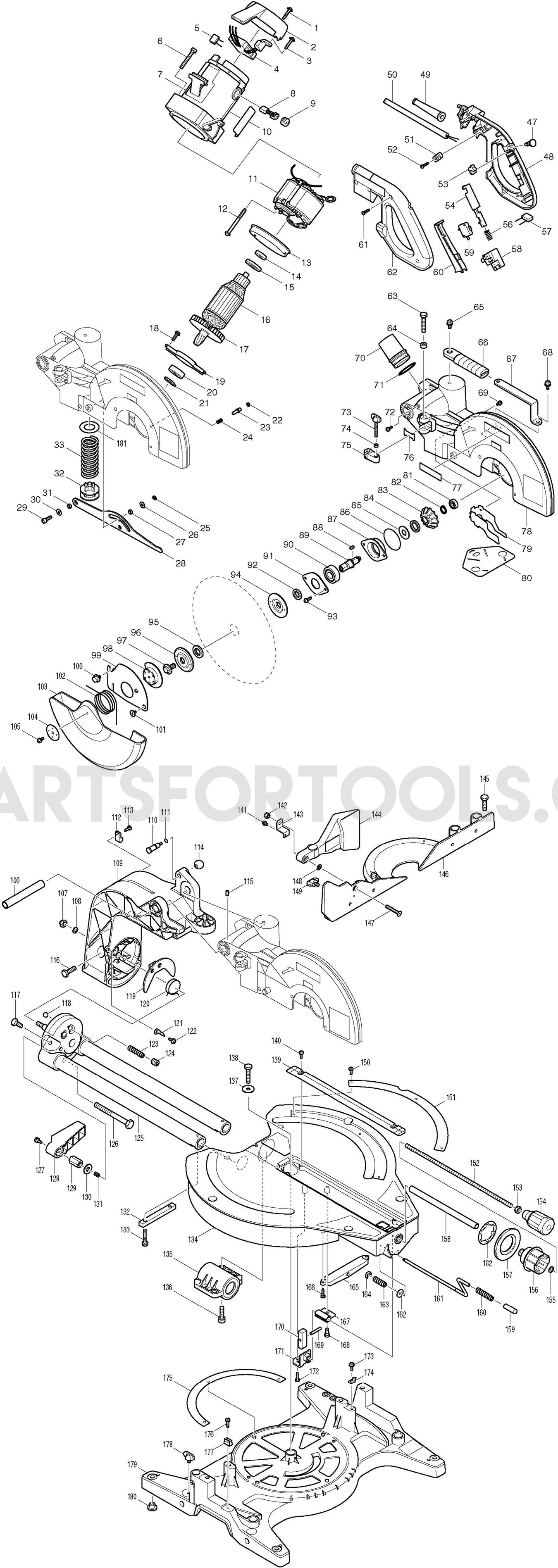 Makita LS1214 Spare Parts
