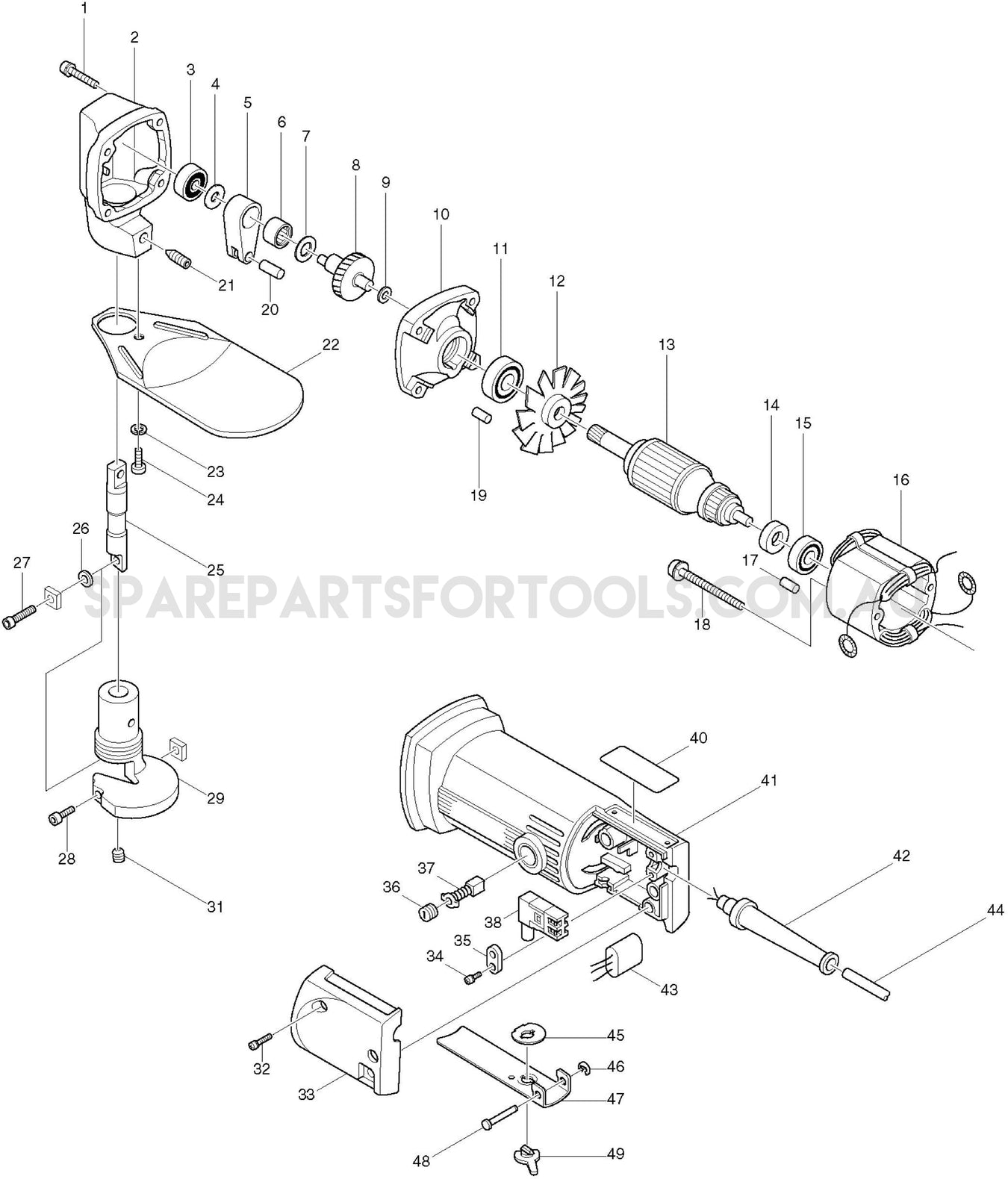 Makita JS1600 Spare Parts