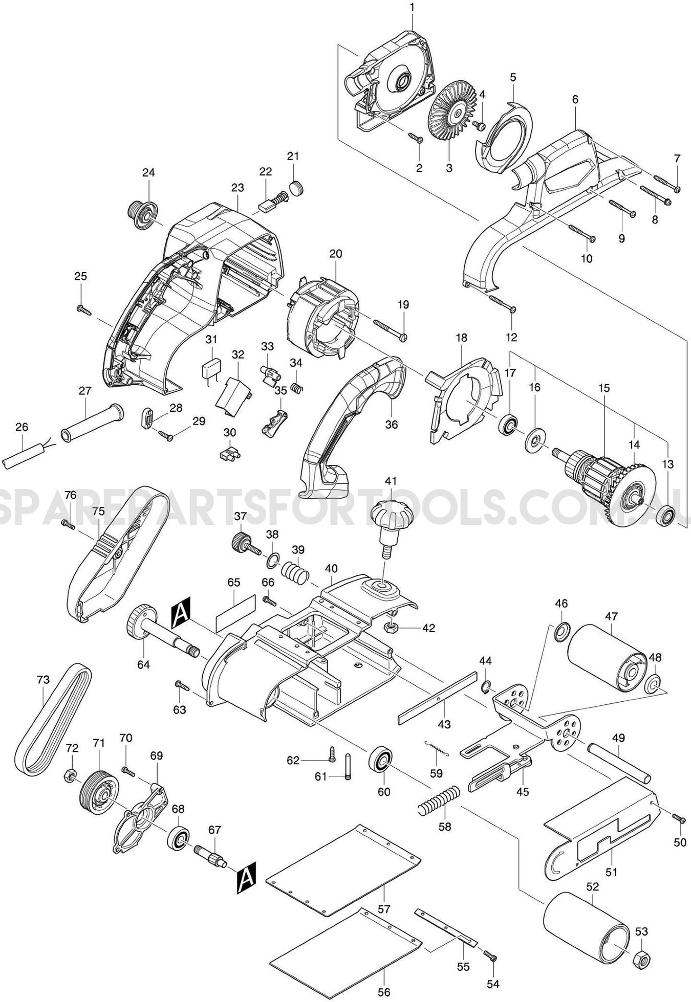 Makita M9400G Spare Parts