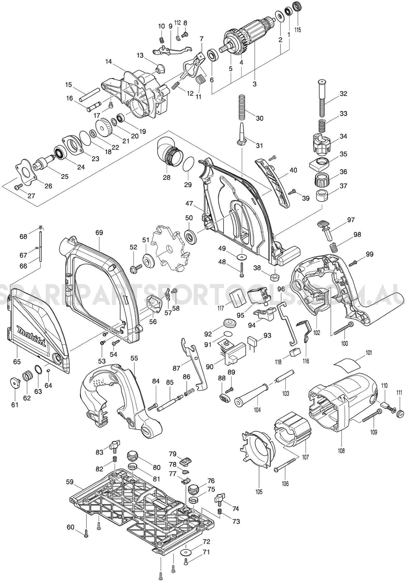 Makita CA5000XJ Spare Parts
