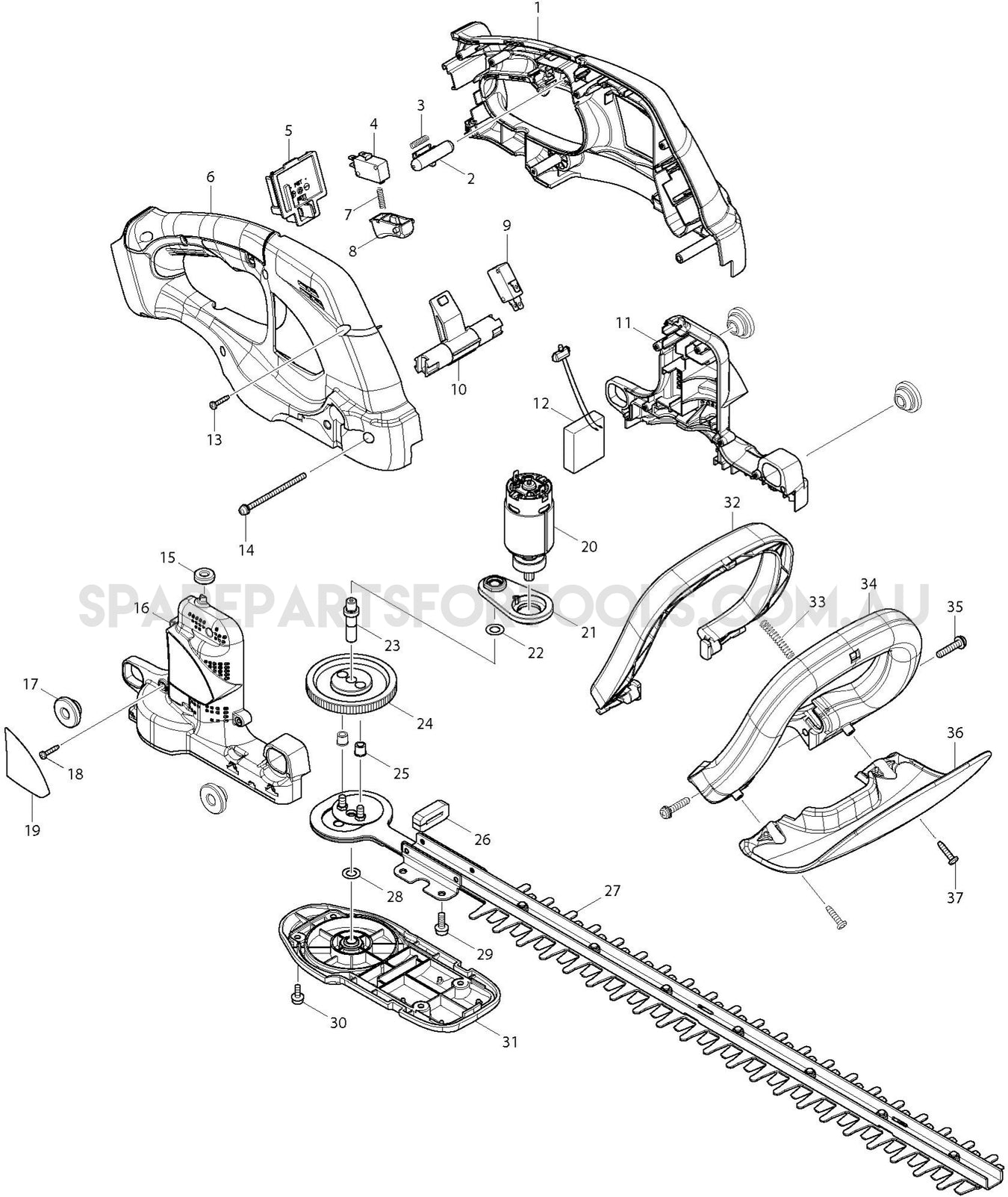 Makita DUH523Z Spare Parts