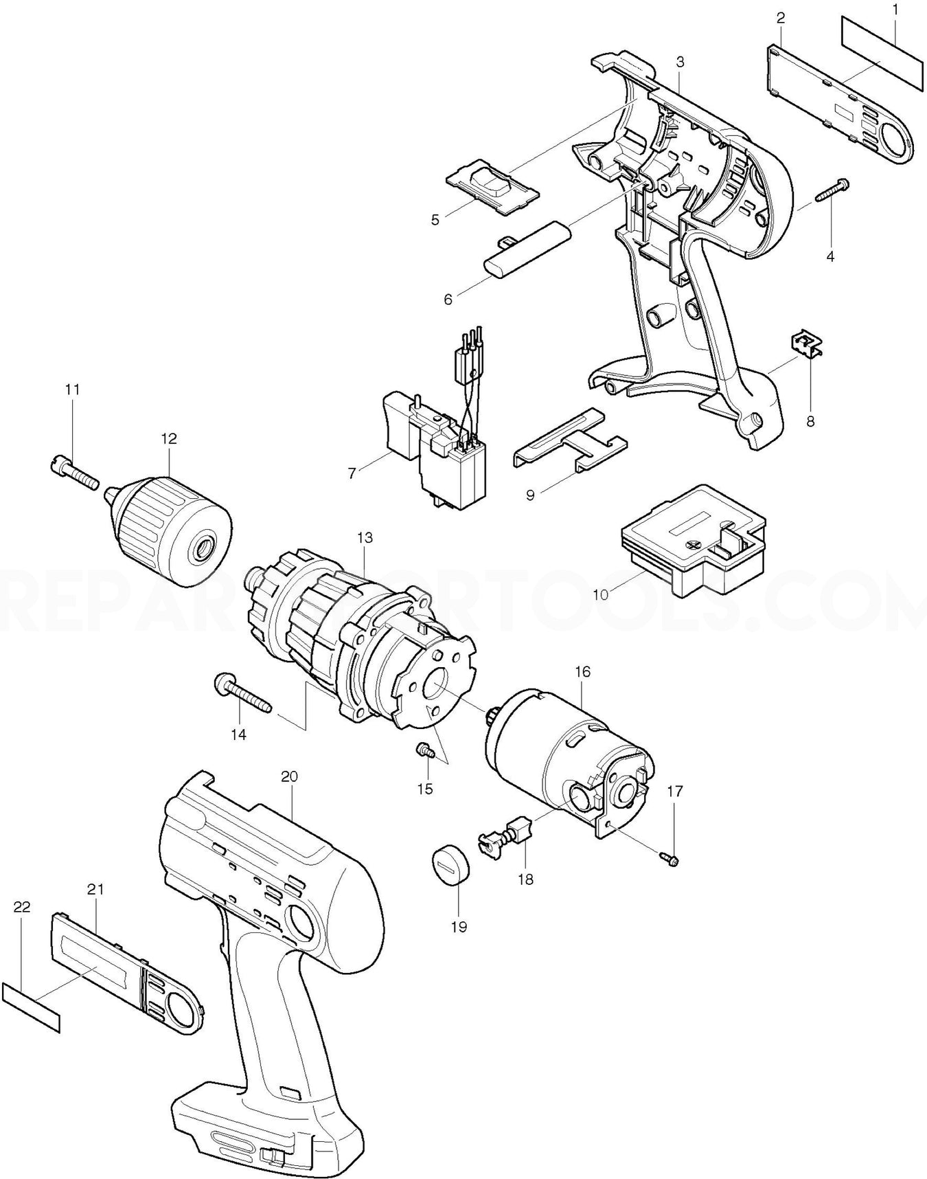 Makita BHP460 Spare Parts
