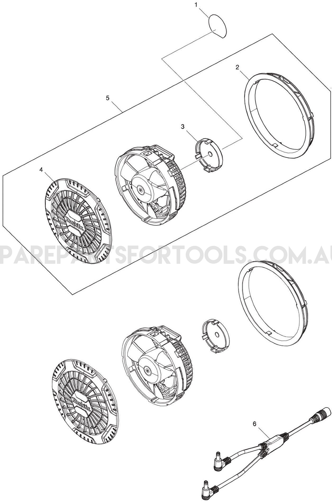 Makita DFJ304ZS Spare Parts