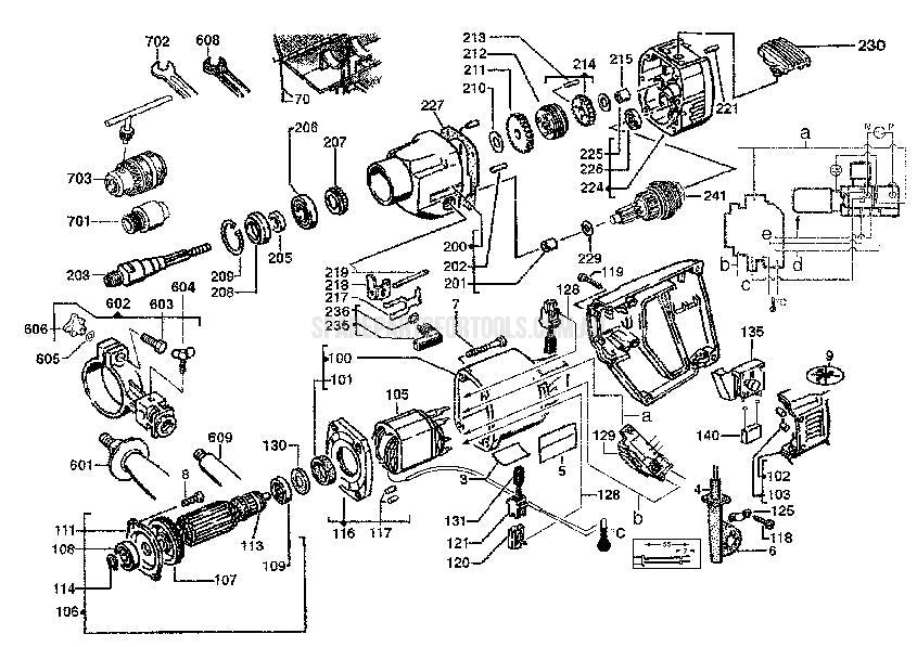 Milwaukee D2E160 Spare Parts