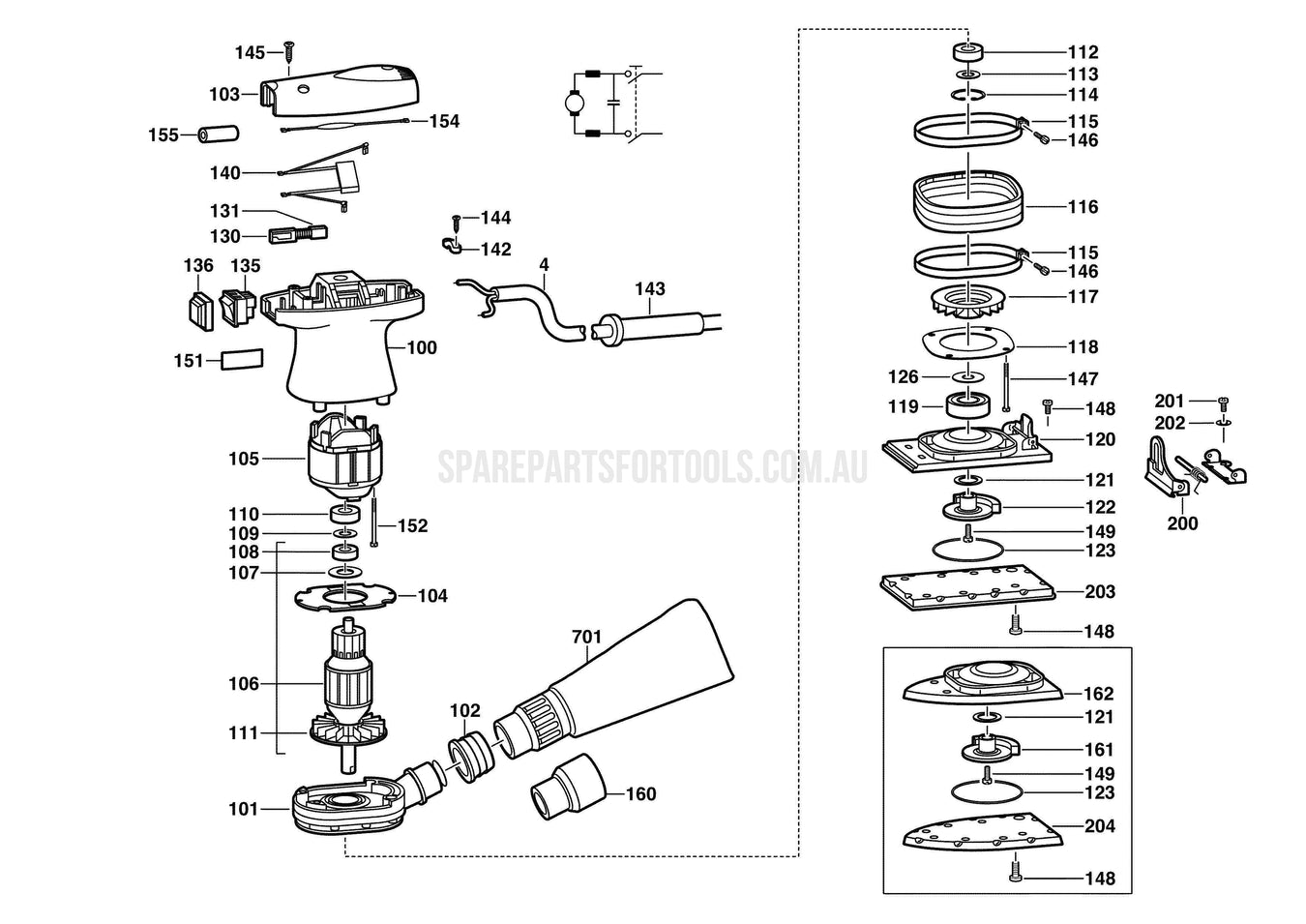 Milwaukee PDS13 Spare Parts