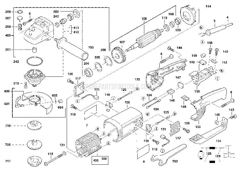Milwaukee AG23-180 Spare Parts